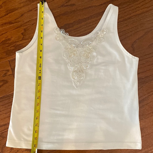 Pretty Things white with sequins tank top- Xlarge - Picture 10 of 11